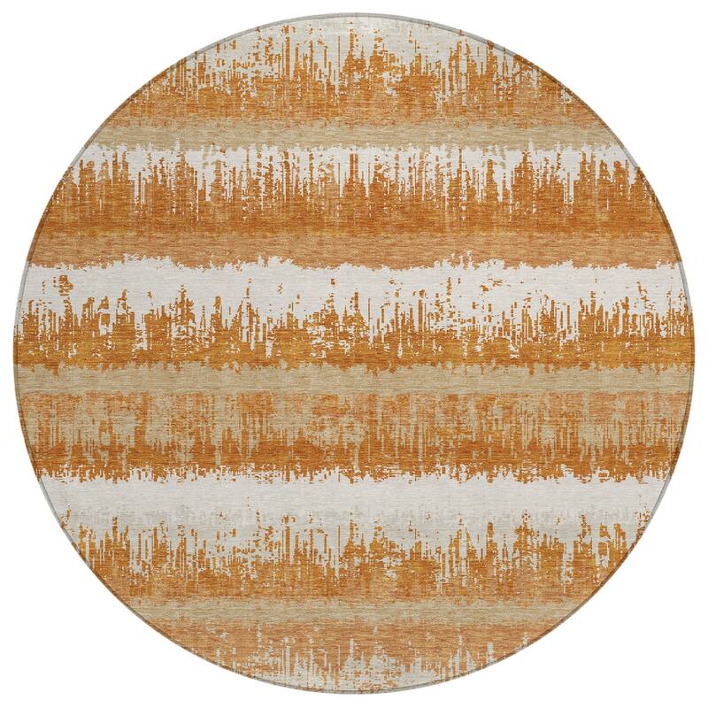 Machine Washable Indoor/ Outdoor Abstract Ombre Chantille Rug