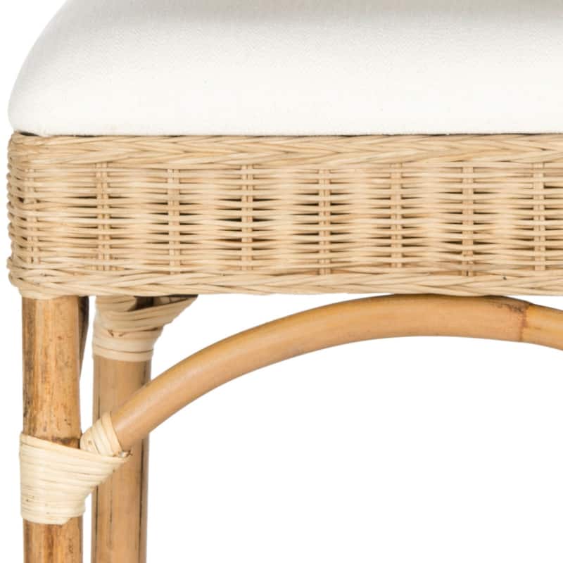 SAFAVIEH 17.75-inch Fremont Natural Woven Barstool. - 17" W x 16" D x 43" H
