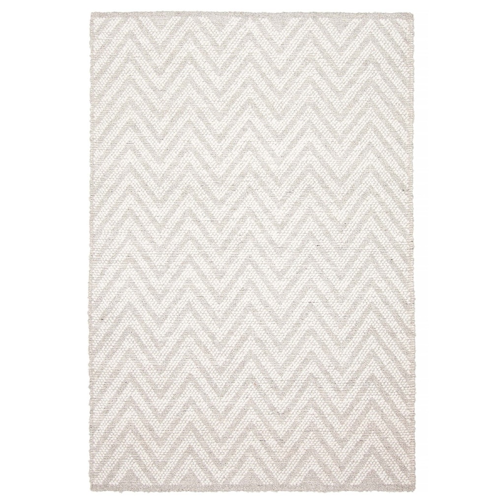 ECARPETGALLERY Braid weave Sienna Grey Wool Rug - 5'3 x 7'7
