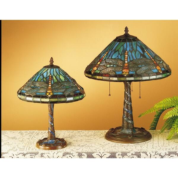 Meyda Tiffany Stained Glass / Tiffany Accent Table Lamp from the Bed
