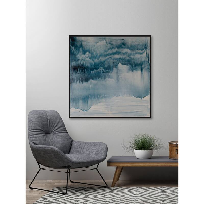 Blue Iceberg Floater Framed Print on Canvas