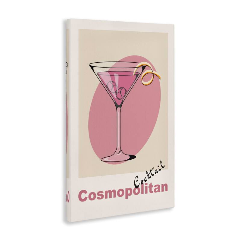 Stupell Vintage Cosmo Cocktail Canvas Wall Art Design By LSR Design Studio