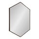 preview thumbnail 48 of 90, Kate and Laurel Rhodes Framed Mid-century Hexagonal Wall Mirror 24.75x36.75 - Walnut Brown