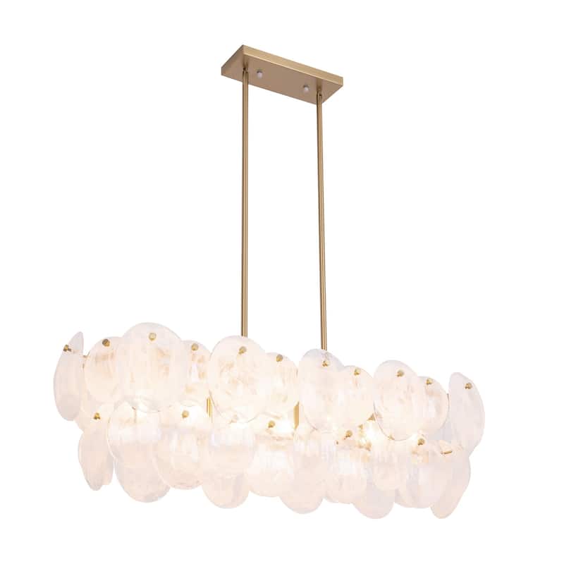 Artcraft Lily 7-Light Island-Light - Brushed Brass Finish - Brushed Brass