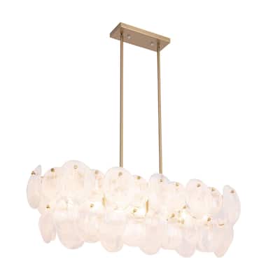Artcraft Lily 7-Light Island-Light - Brushed Brass Finish