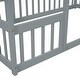 preview thumbnail 15 of 16, Wood House-Shaped Twin Floor House Bed with Fence,Guardrails,Kids and Baby