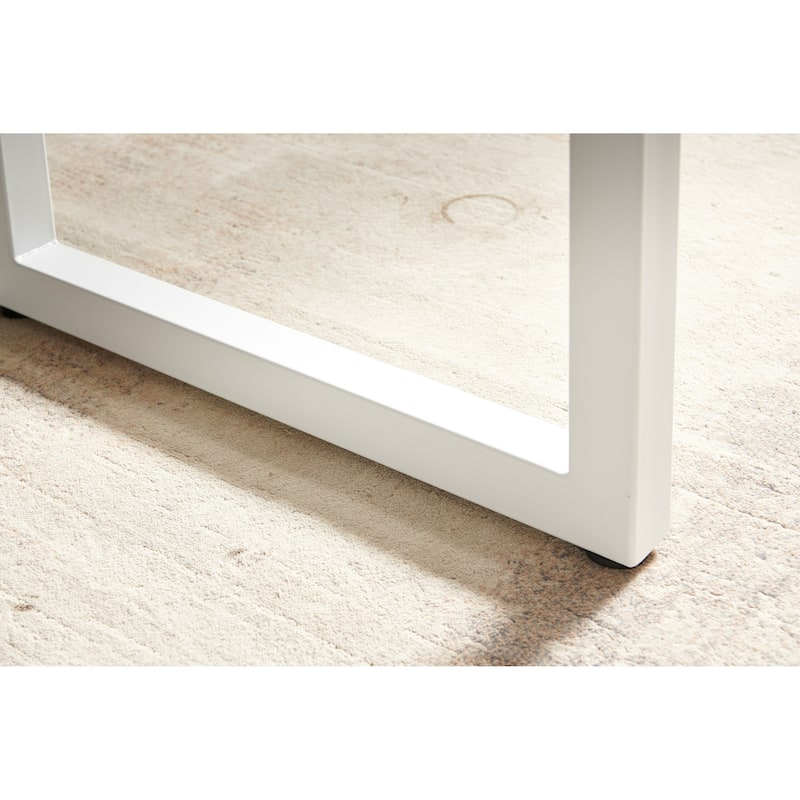 GDFStudio - Crestfield Modern Contemporary Space Saving 70.86" Metal Frame Extendable Dining Table with Telescoping Top