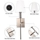 preview thumbnail 7 of 34, 1-Light Wall Sconce with White Fabric Shade