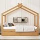 preview thumbnail 13 of 18, Full Size Platform Bed w/Drawers, Headboard, Footboard, Roof Design