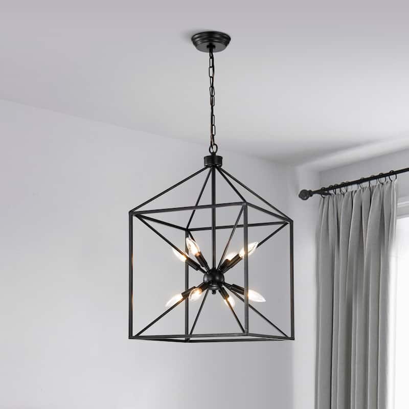 Artin 8-Light Cage Sputnik Chandelier for Dining/Living Room, Bedroom - 15.7