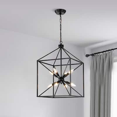 Artin 8-Light Cage Sputnik Chandelier for Dining/Living Room, Bedroom - 15.7