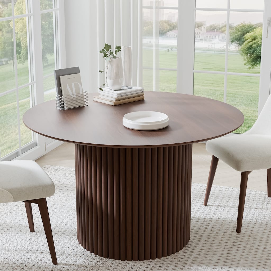 Solid Wood 46'' Round Dining Table for 4 People Nordic style - 46*30