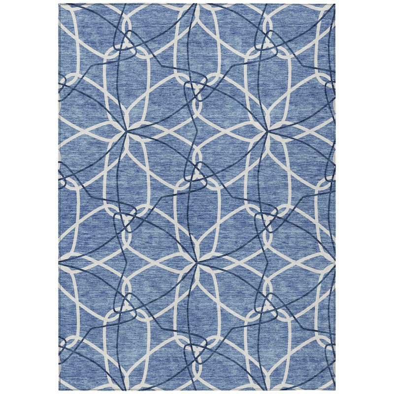HomeRoots Geometric Modern Rectangle Outdoor Rug