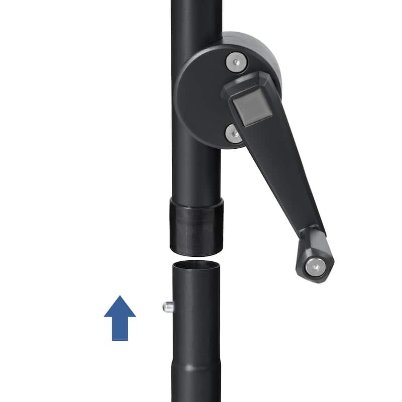 Pellebant 10 X 6.5 FT Patio Market Umbrella with Base