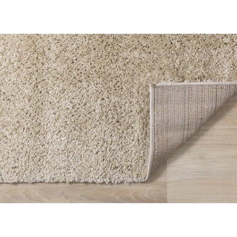 Taylor Collection - Plush Beige Shag Area Rug