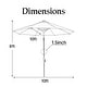 preview thumbnail 5 of 8, Ainfox 10ft Patio Umbrella with Lights Outdoor Solar Umbrella without Base