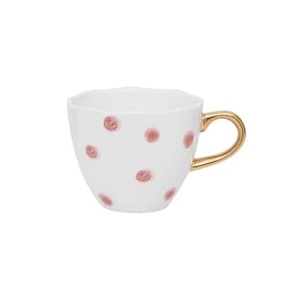 Good Morning Coffee Cup Small Dots Cameo Brown
