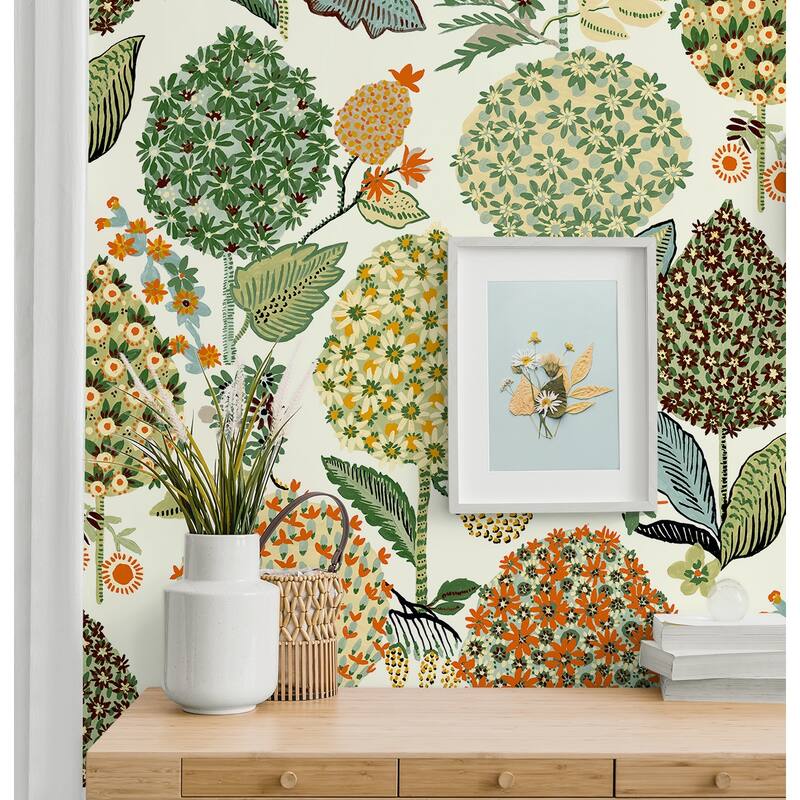NextWall Blooming Bulbs Peel and Stick Wallpaper