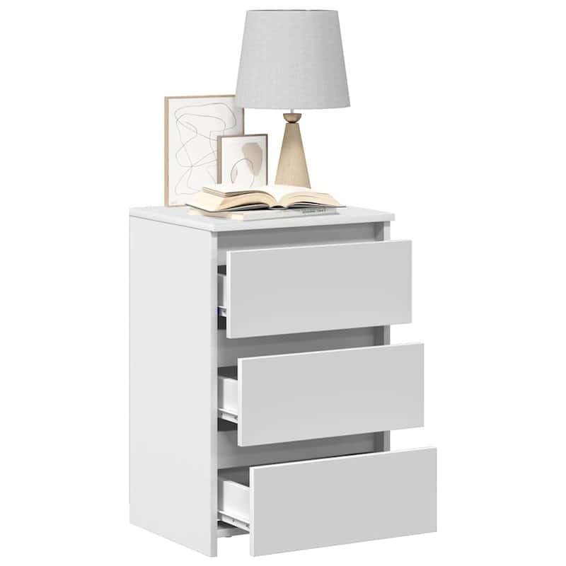 vidaXL Bed Cabinet Set of 2 Engineered Wood