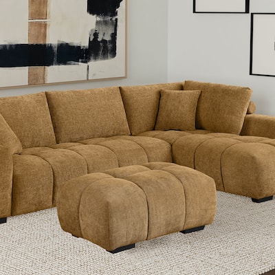 Rectangular Upholstered Tufted Ottoman