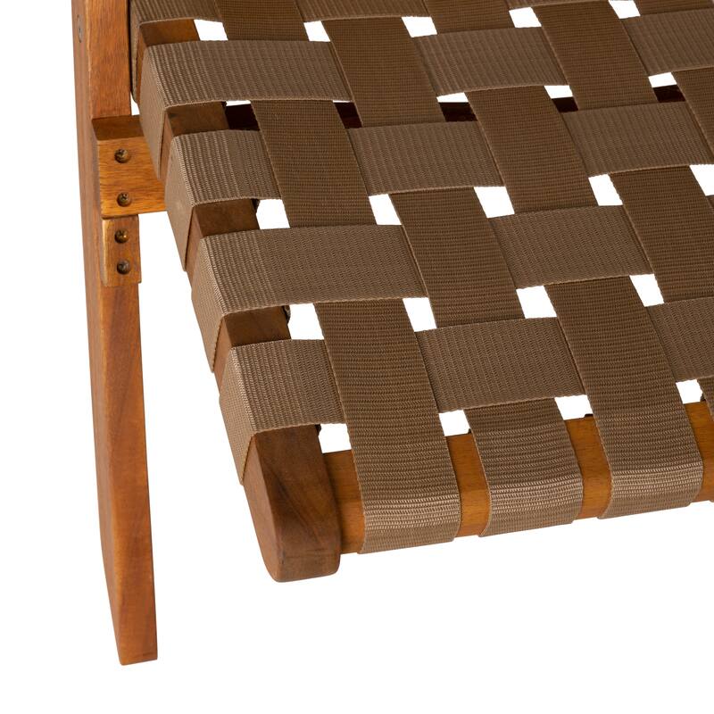 Sava Indoor-Outdoor Folding Chair in Brown Webbing