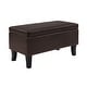 preview thumbnail 4 of 42, Convenience Concepts Designs4Comfort Winslow Storage Ottoman Bench Espresso Vegan Leather