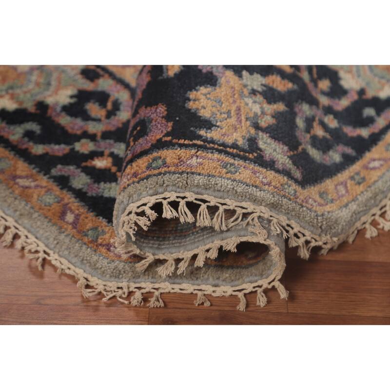 Light Blue Heriz Serapi Octagon Area Rug Wool Carpet - 5'11"x 5'11"