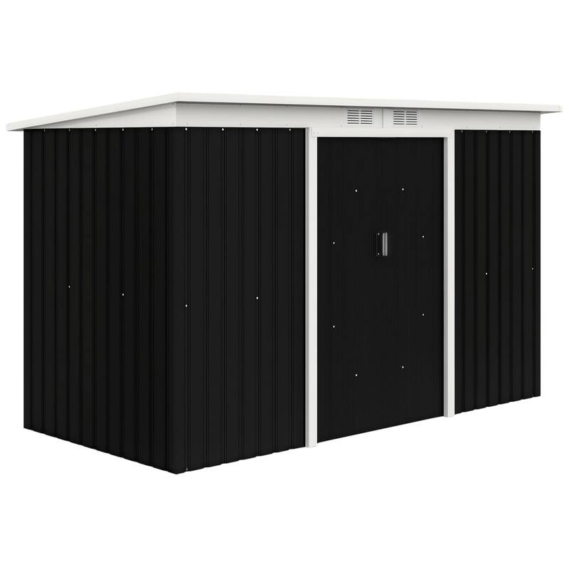 Outsunny 9' x 4' Outdoor Rust-Resistant Metal Garden Vented Storage Shed with Spacious Layout & Durable Construction