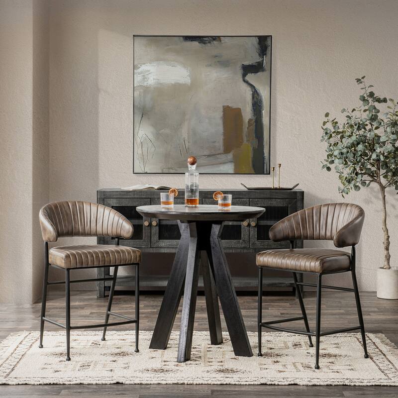 Classic Home Umbria Bar & Counter Stools - Antique Brown - Counter Height