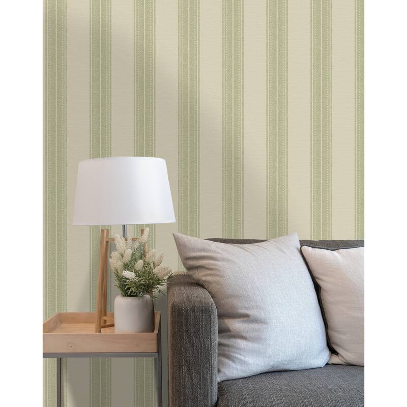 Linen Stripe Non-pasted Wallpaper – 396 in x 20.8 in