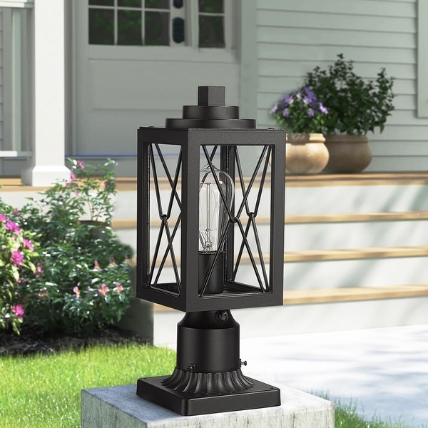 14.5 inch Dusk to Dawn Lamp Post Light with Photocell Sensor 5.5 x 5.5 x 14.5 inches On Sale Bed Bath Beyond 37505758
