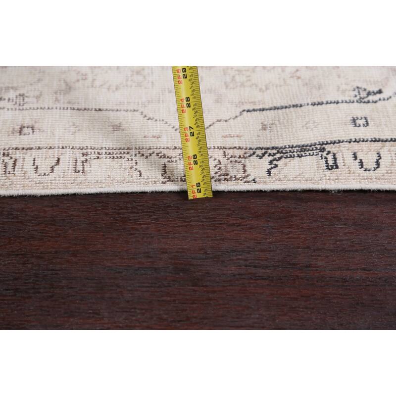 CLEARANCE Distressed Muted Tabriz Persian Wool Area Rug Handmade - 6'9" x 9'10"