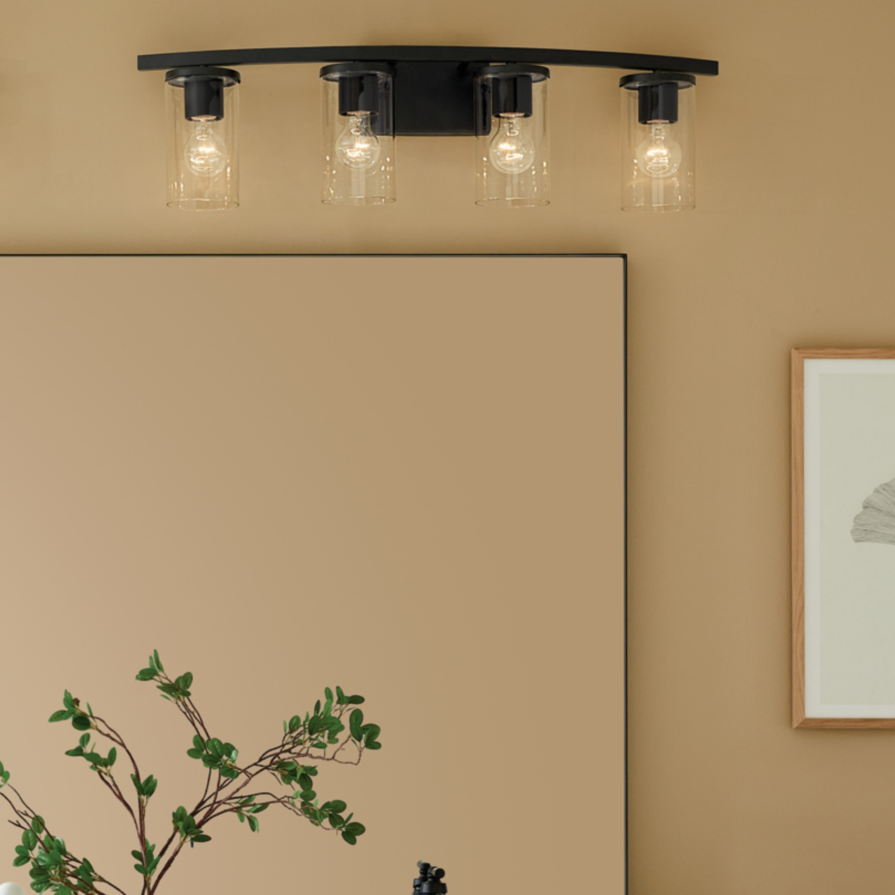 Kichler Lighting Crosby Bathroom Vanity Light with Clear Glass
