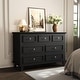 preview thumbnail 8 of 26, 7 Drawer Dresser, Wooden Chest of Drawers with Deep Drawers, 47 in Long Dressers TV Stand Black