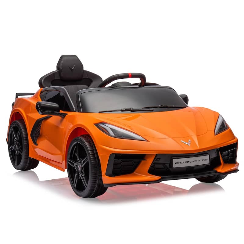 12V Kids Ride on Car Licensed Corvette - Orange