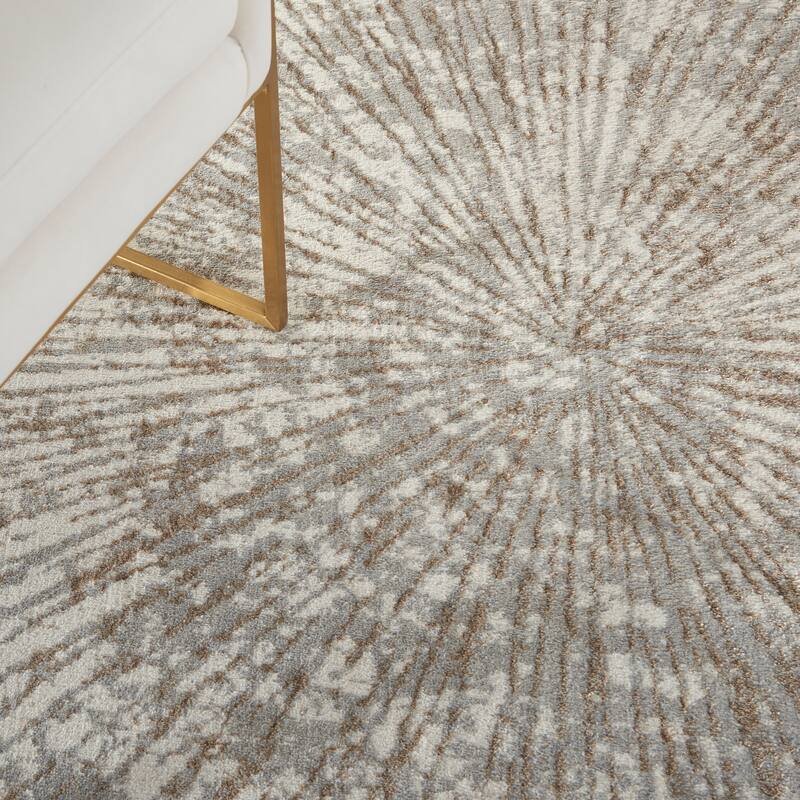 Inspire Me! Home Décor Metallic Modern Abstract Area Rug