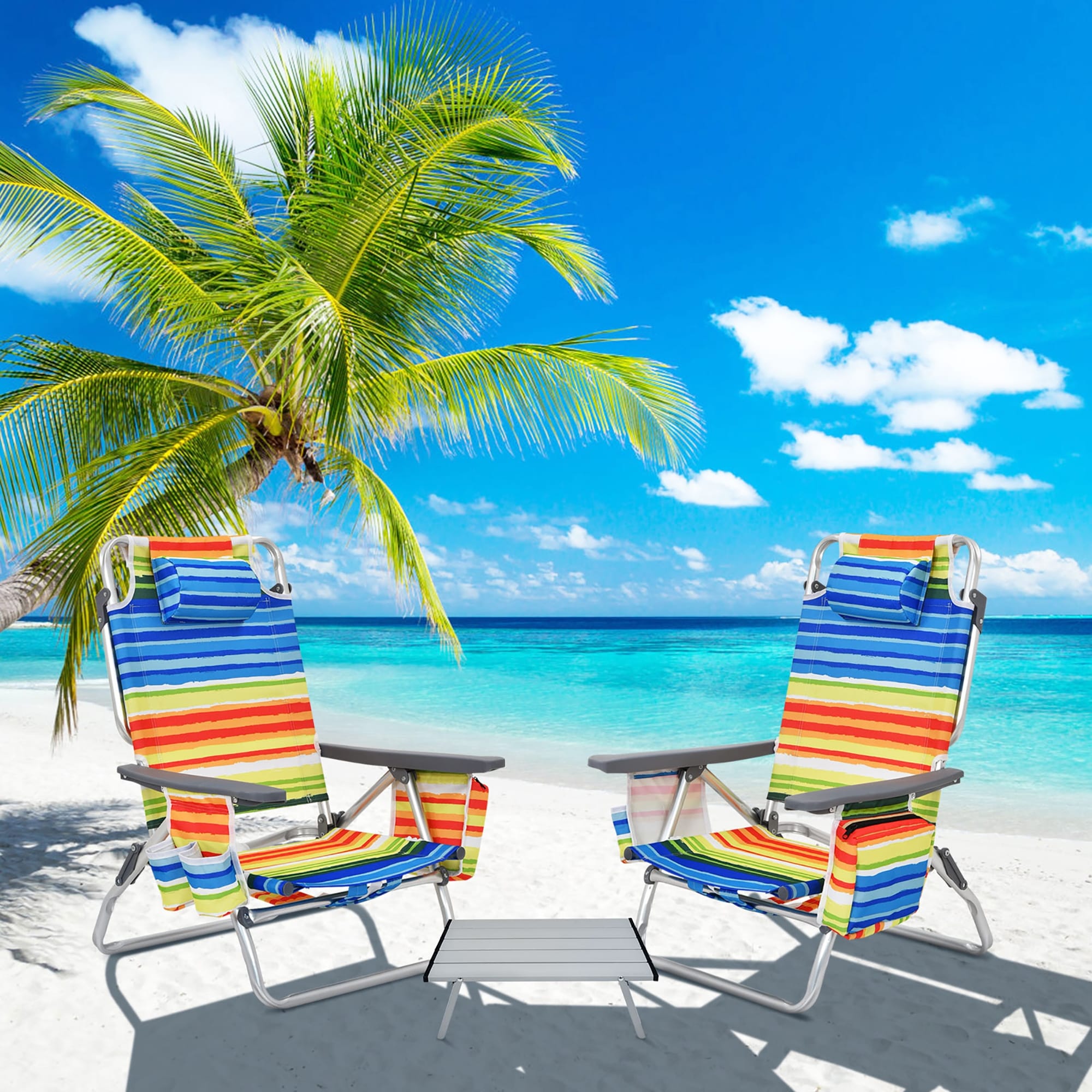 Beach chair set of 2 cheap