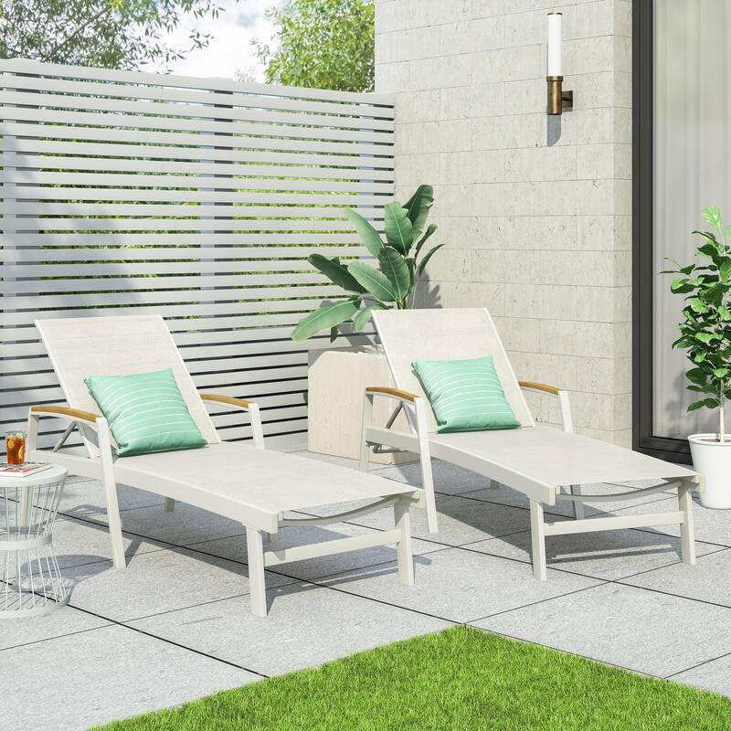 Rustic Outdoor Wicker Chaise Lounge