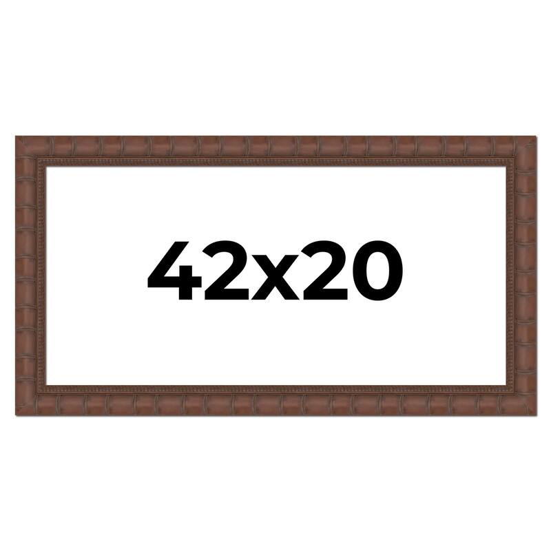 42x20 Frame Pewter Solid Wood Picture Frame Width 1.625 Inches | Interior Frame Depth 0.6875 Inches