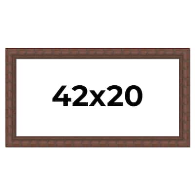 42x20 Frame Pewter Solid Wood Picture Frame Width 1.625 Inches | Interior Frame Depth 0.6875 Inches