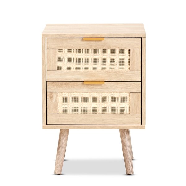 light oak finish nightstand