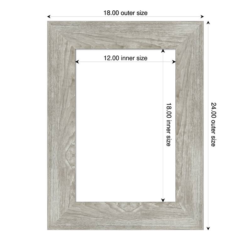 Amanti Art Dove Greywash Framed Dry Erase Magnetic Board - 18 x 24 in