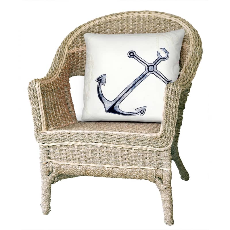 Liora Manne Visions II Marina Indoor/Outdoor Pillow White 20" Square