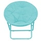 preview thumbnail 3 of 7, Kids' Solid Color Faux Fur Folding Saucer Chair Light Blue