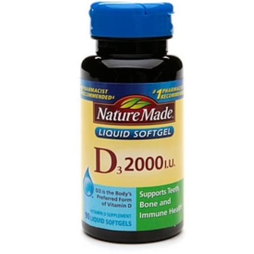 Nature Made Vitamin D3 2000 IU Liquid Softgels 90 ea