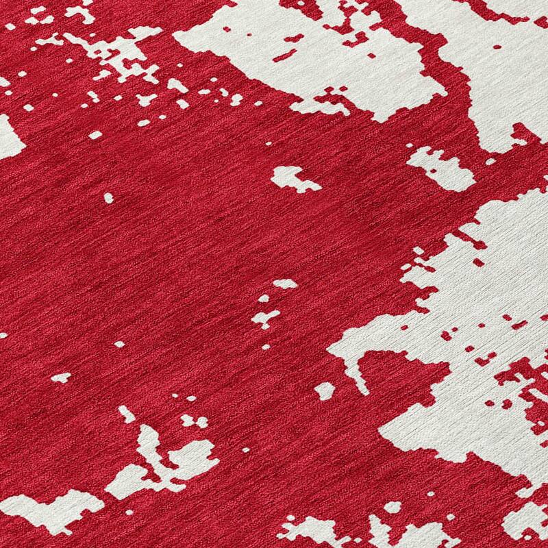 Machine Washable Indoor/ Outdoor Chantille Abstract Rug