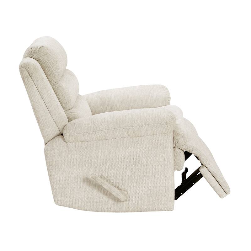 Sofiane 41" Microfiber Swivel Glider Recliner - Pull-Handle Motion