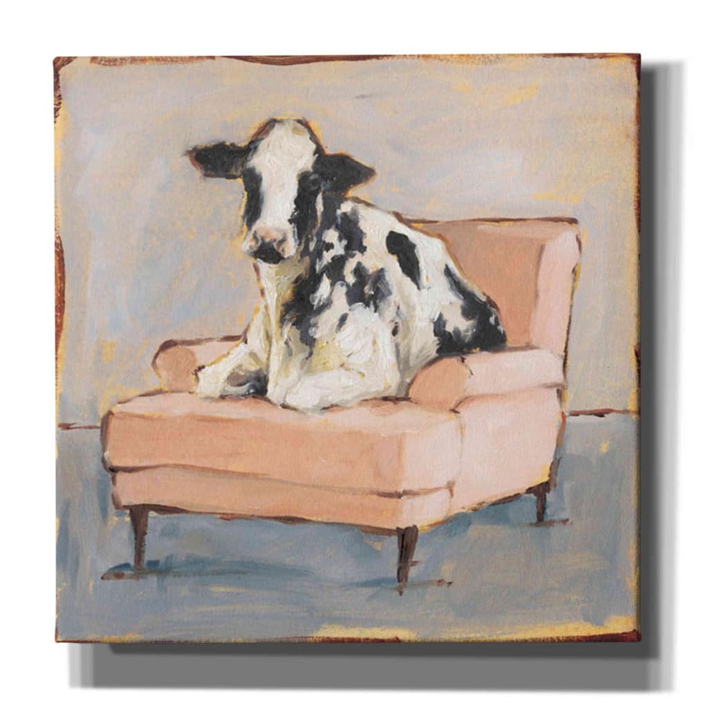 Epic Graffiti 'Moo-ving In II' by Ethan Harper, Canvas Wall Art