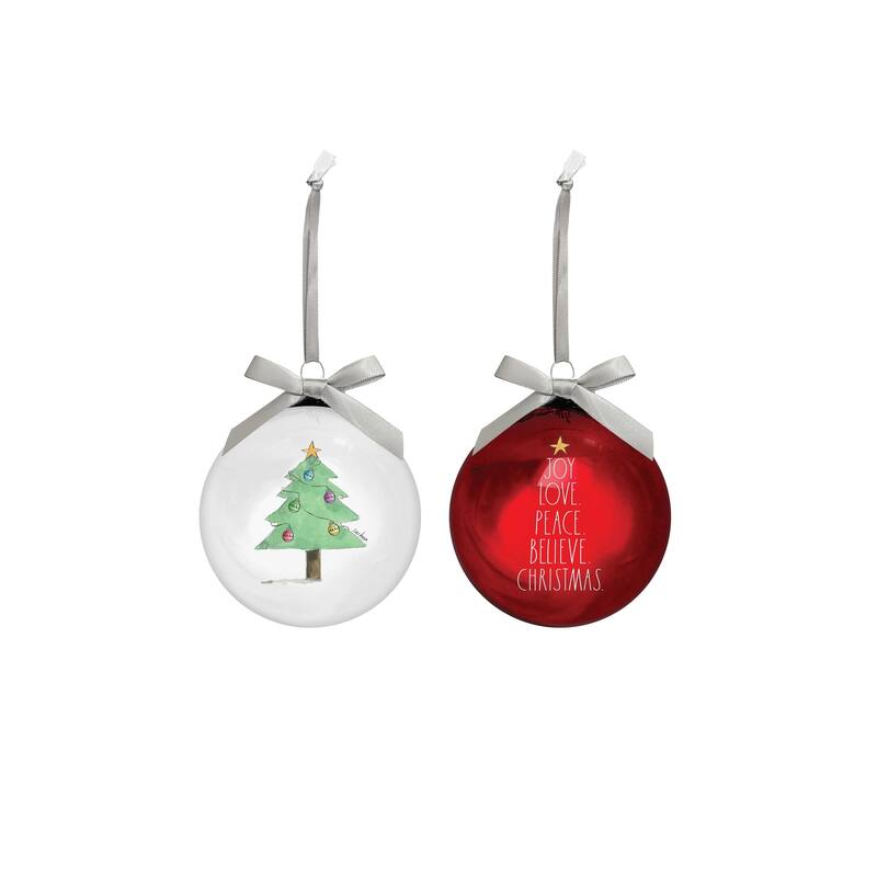 Rae Dunn Set of 2 CHRISTMAS Ornaments