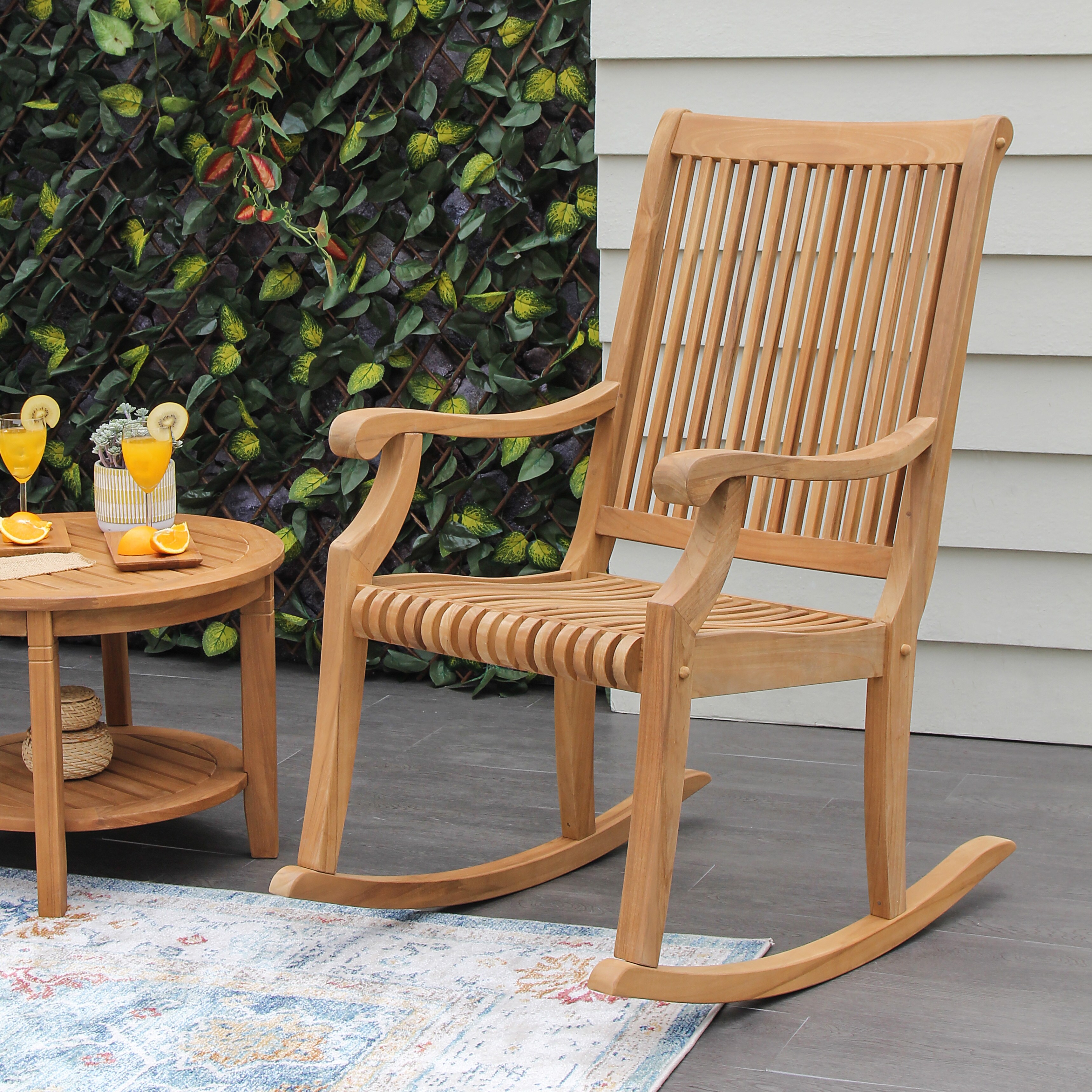 Martha stewart teak rocking chair 2025